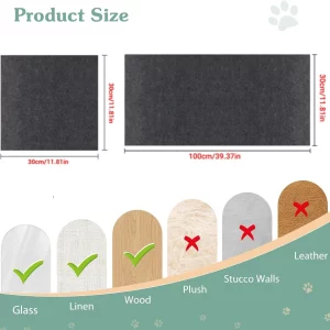 Mata do drapania dla kota Samoprzylepny dywan do przycinania Drapak dla kota Dywan do ochrony mebli przed zarysowaniem sofy 2
