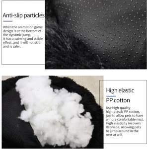 Super miękkie łóżko dla kota Pluszowe, pełnowymiarowe, zmywalne łóżko do spokoju Łóżko w kształcie pączka Wygodny artefakt do spania Odpowiedni dla wszystkich rodzajów kotów 2