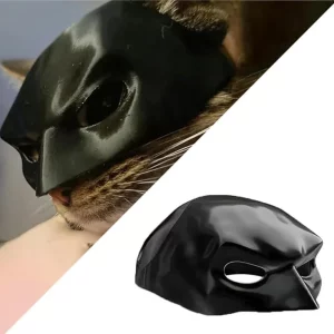 Czarny Nietoperz Kot Wojownik Maska Kot Maska Cosplay Assassin Maska Matowa Śliczna Maska Nietoperza Cool Superhero Pet Cat Dog Toy Dog Costume 2