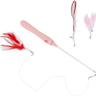 Naroote LED Red Light Light Katzentick, Funny Cat Stick Interactive dla Kotów dla Zwierząt (PINK)