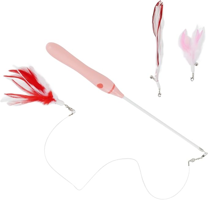 Naroote LED Red Light Light Katzentick, Funny Cat Stick Interactive dla Kotów dla Zwierząt (PINK)
