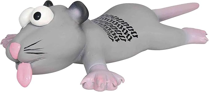 Trixie Szczur lub mysz, opony, lateksowa zabawka dla psa, 22 cm (różne kolory)