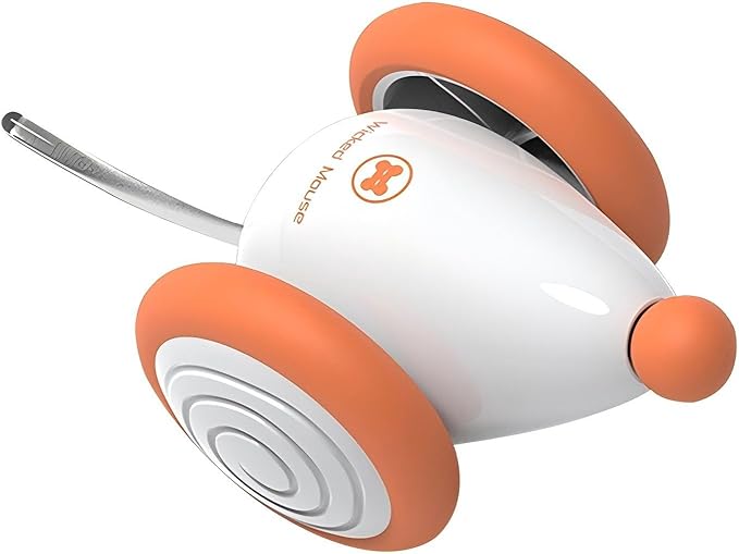 INF Zabawka dla kota elektryczna mysz, zabawki myszki dla kota z kablem USB, interaktywna zabawka mysz z świetlnym ogonem