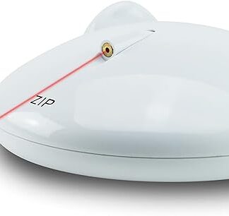 PetSafe ZIP automatyczna zabawka laserowa dla kotów, wskaźnik laserowy z 10-minutowym timerem, 3 baterie AA, kolor biały