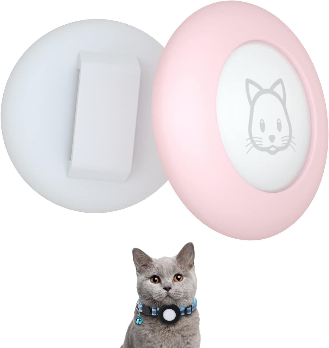SimpleThings Kompatybilny z Apple Airtag Uchwyt na Obrożę dla Kota – 2 Sztuki Silikonowe Pokrowce, Wodoodporne Etui (Dla Kota i Psa, 3/8"-1/4") - obrazek 5