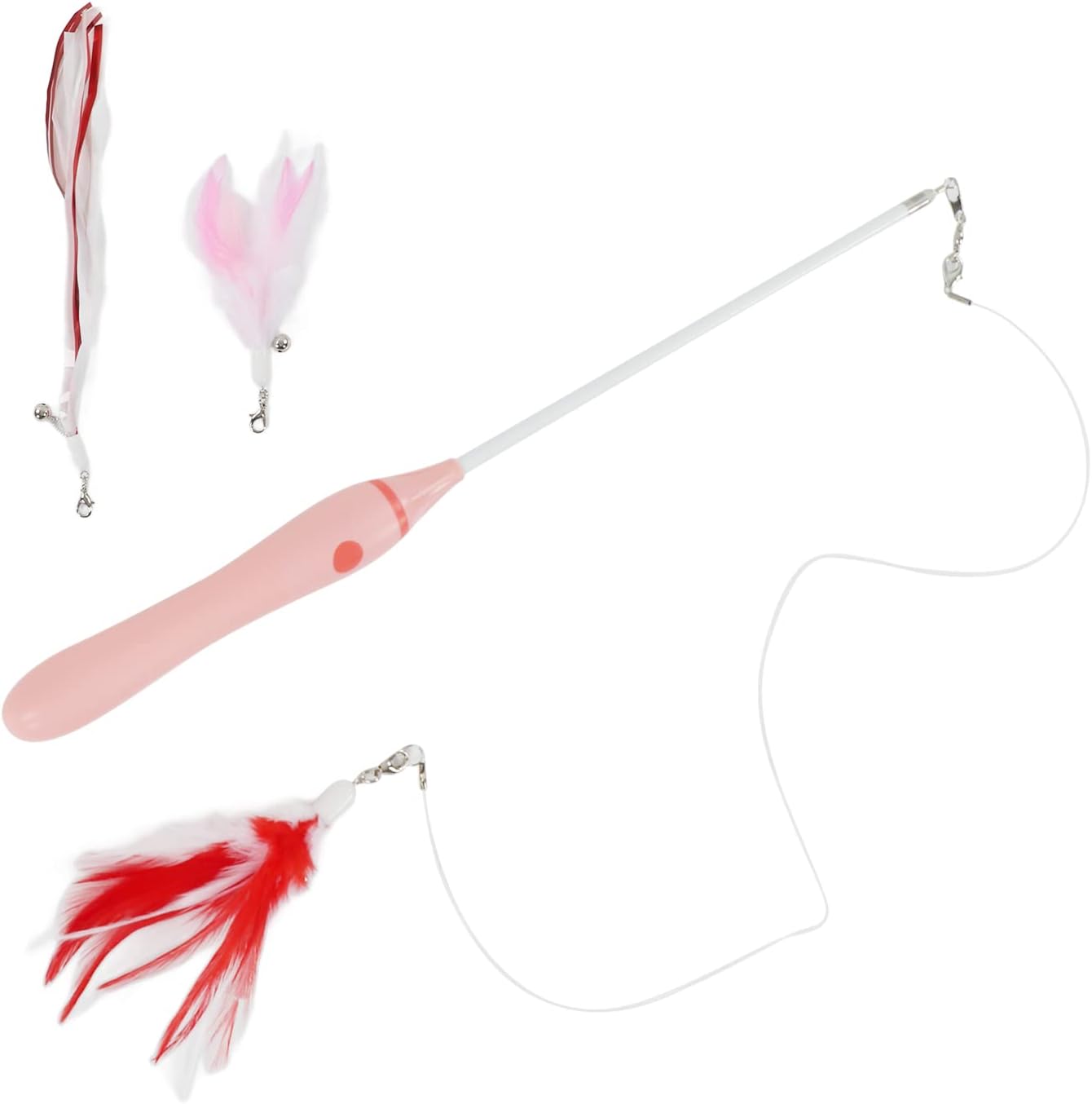 Naroote LED Red Light Light Katzentick, Funny Cat Stick Interactive dla Kotów dla Zwierząt (PINK) - obrazek 5