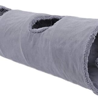 tunel duży zabawny szelkowy tunel z piłką, skladany jaskinia dla kotów i innych zwierząt (2 jaskinie 130 x 30 cm)