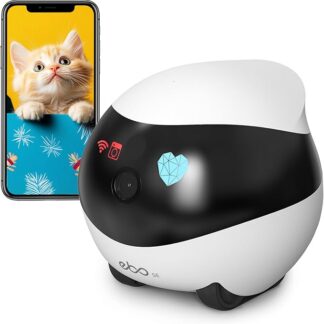 Enabot EBO SE Robotyczna kamera dla zwierząt domowych z kółkami, kamerą monitorującą 1080p, automatycznym rejsem, dwukierunkowym dźwiękiem i noktowizorem