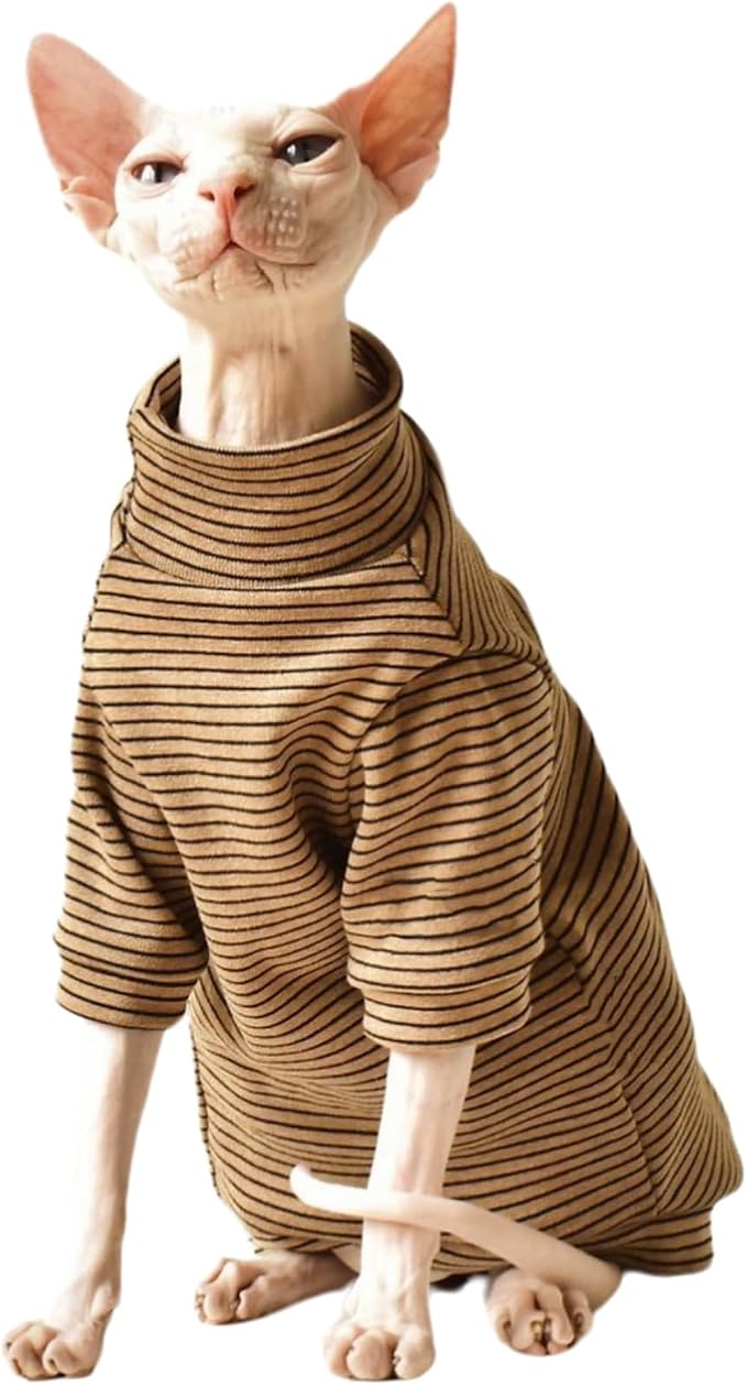 Sfinks Ubranka dla kota Swetry dla kotów Tylko dla kotów Bezwłosa piżama dla kota Golf Kotek Onesie Termiczny Mały kot Miękki sweter dla Sfinksa, Devona, Kornwalii