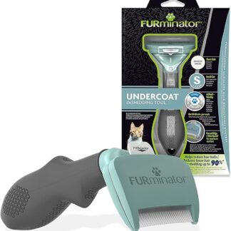 Furminator T691659 Zgrzebło do Pielęgnacji Sierści Małych Kotów, S, Szary/Zielony