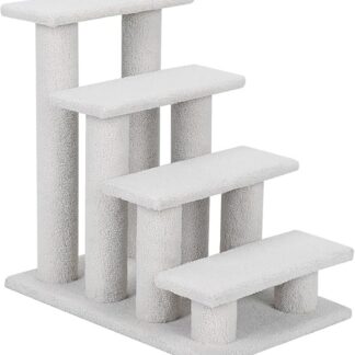 COSTWAY Schody dla zwierząt, dla kota, drzewo do wspinaczki, dla kota, do 25 kg, małe schodki dla zwierząt domowych, 4 platformy widokowe, 61 x 41 x 60 cm, płyta wiórowa