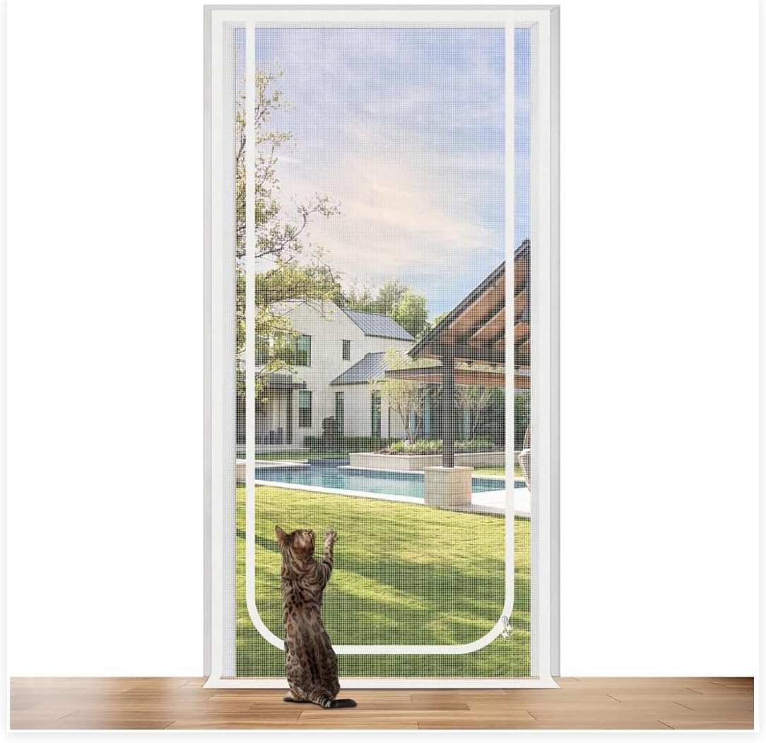 DBREAKS Siatka dla kota na balkon, z zamkiem błyskawicznym, do biegania, ochrona przed kotami, ochrona przed zwierzętami domowymi, bez wiercenia (90 x 210 cm) - obrazek 5
