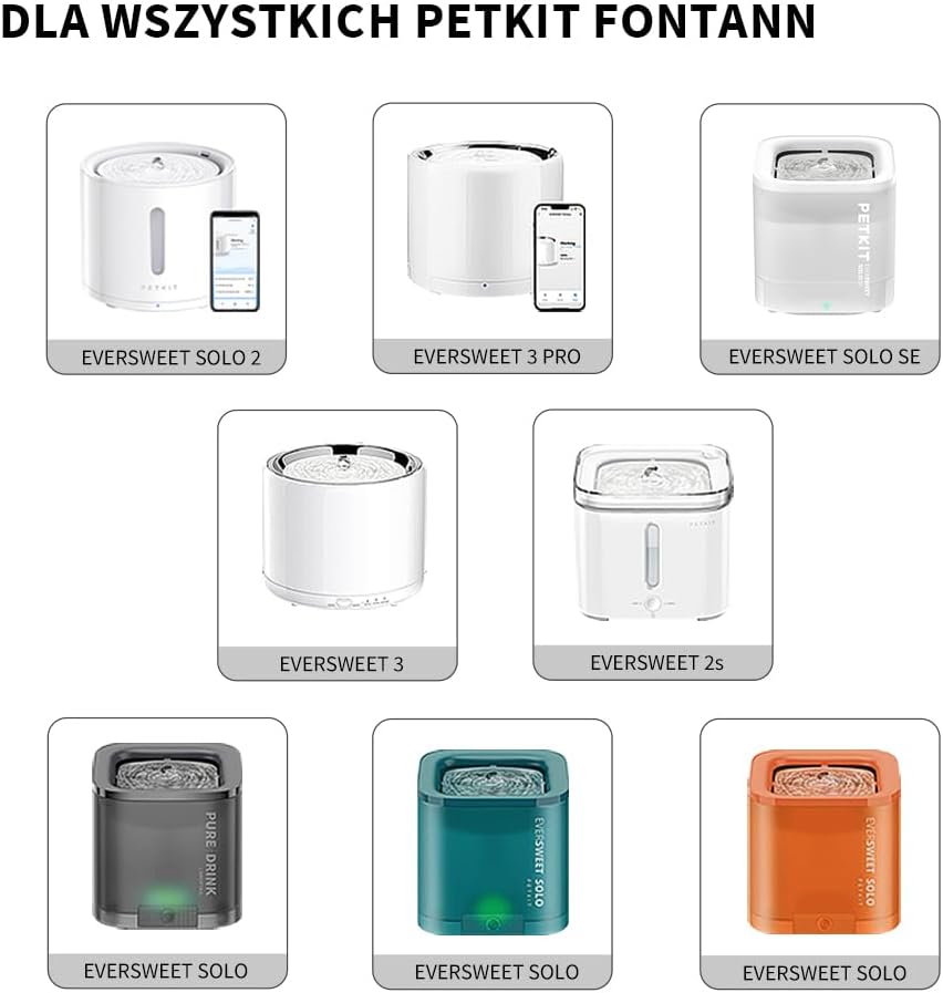 PETKIT Filtry do Fontanny do Wody dla Kota, Zespoły Filtrujące dla EverSWEET 2, EVERSWEET 3 i CYBERTIAL PUREDRINK, Filtry Zamienne (3.0 5 Sztuk) - obrazek 4