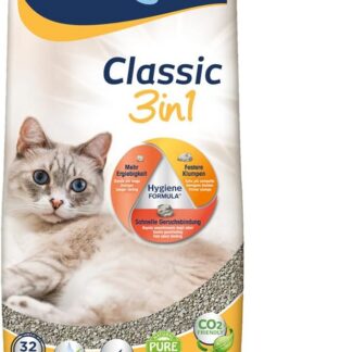 Biokatʼs Classic 3in1 bezzapachowy - Zbrylający żwirek dla kota o 3 różnych rozmiarach ziarna - 1 worek (1 × 10 l)