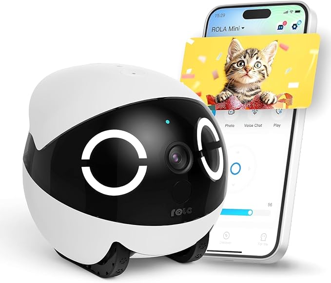 Enabot ROLA Mini zabawny robot towarzyszący zwierzętom domowym