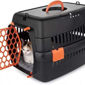 HAPPET Transporter dla zwierząt TEDDY S Pomarańczowy 50 × 33 × 33 cm – Wytrzymały i przewiewny transporter dla kotów i małych psów
