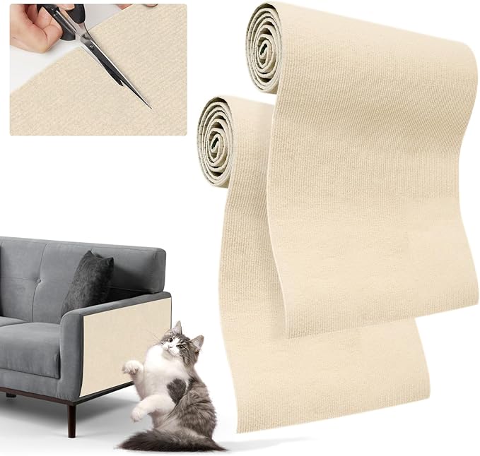 Cat Scratching Pad, 200x40cm Wspinaczkowy drapak dla kota DIY Samoprzylepna mata do drapania dla kota, wycinana mata do drapania dla kota Sofa