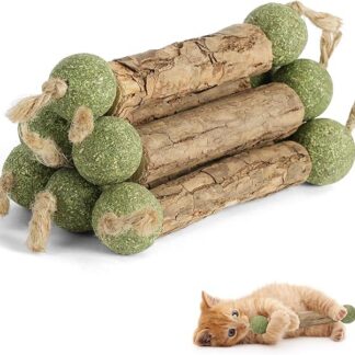 OSDUE Pałeczki dla kota, 6 sztuk, zabawki i patyczki do żucia Matatabi, naturalne pióra, interaktywna zabawka, kulki z kocich traw, czyszczenie zębów, uwalnianie stresu