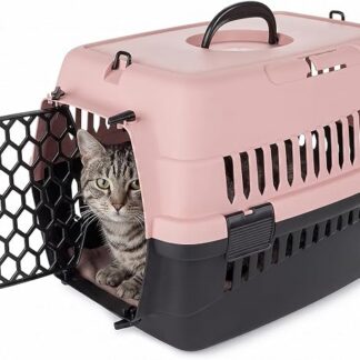 HAPPET Transporter dla Zwierząt ABBA S Różowy 50 × 33 × 33 cm – Wytrzymały i Przewiewny Box dla Kota i Małego Psa
