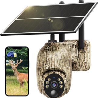 4G LTE kamera do obserwacji dzikich zwierząt z kartą SIM, 2K solarna kamera do obserwacji dzikich zwierząt z aplikacją do transmisji na telefon, bezprzewodowa kamera do monitoringu na zewnątrz z
