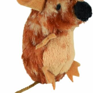 TRIXIE Pluszowa mysz z dźwiękiem, 8 cm