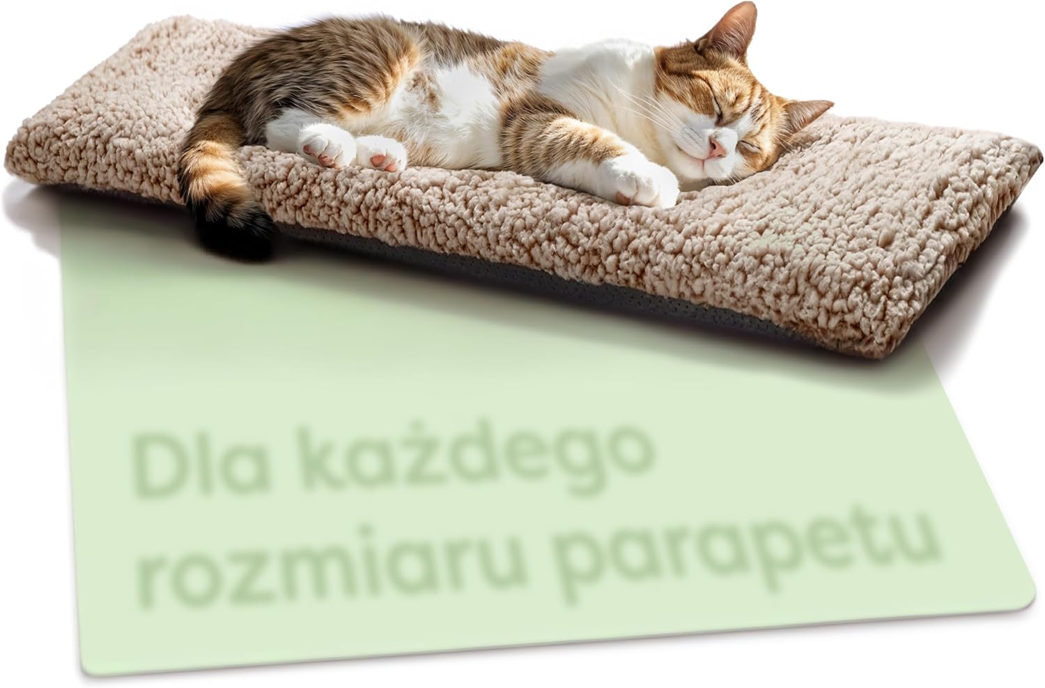 Legowisko Na Okno Dla Kota 90 Cm - Mata Samonagrzewająca Się - Antypoślizgowa Do Dużych I Małych Okien - Miękki I Przytulny Hamak - Pokrowiec Z Możliwością Prania (Brązowy) - obrazek 2