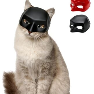 Aomig Maska kociego nietoperza, czapka cosplay, kot Batman, maska nietoperza kota na Halloween, Halloween, czarna maska dla kotów, uroczy kot, akcesoria do przebrania dla kota, kociąt
