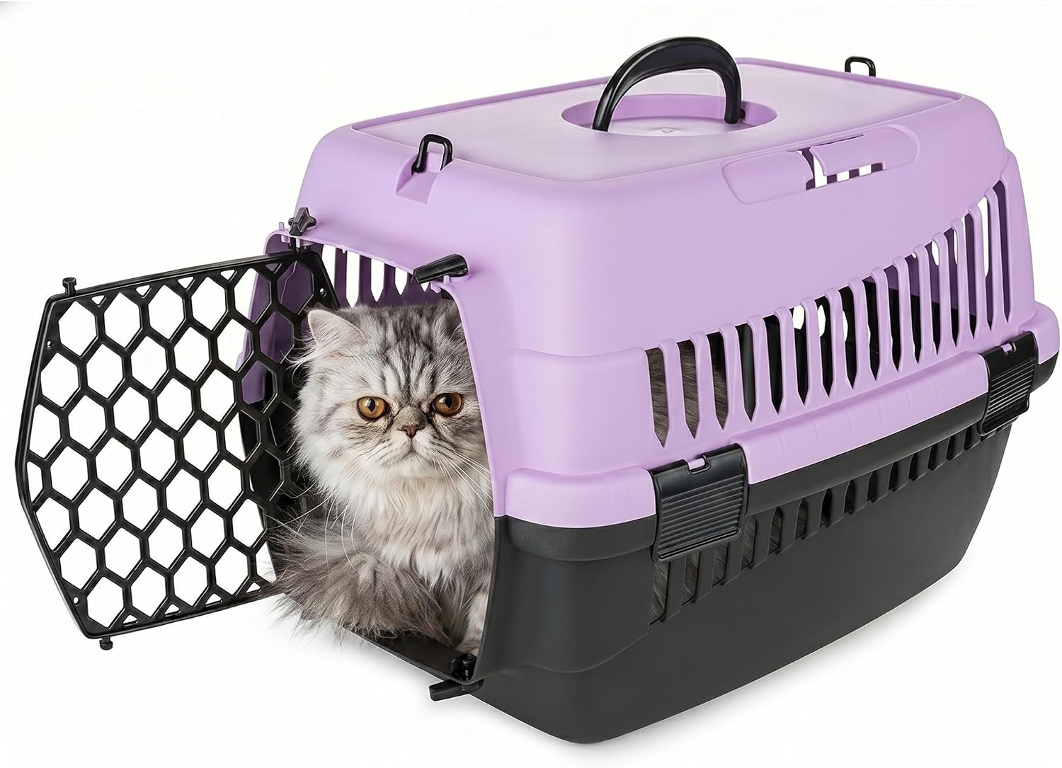 HAPPET Transporter dla Zwierząt ABBA S Różowy 50 × 33 × 33 cm – Wytrzymały i Przewiewny Box dla Kota i Małego Psa - obrazek 6