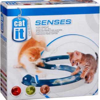 Catit Senses Play Circuit Zabawka, Biały/Niebieski, 24.38 x 24.38 x 7.87 cm