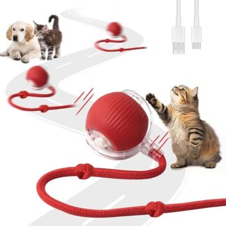 Interaktywna zabawka dla kotów, samoczynne zajęcie, piłka elektryczna, ładowanie USB, Magic Ball Pies, automatyczne toczenie, 3 tryby