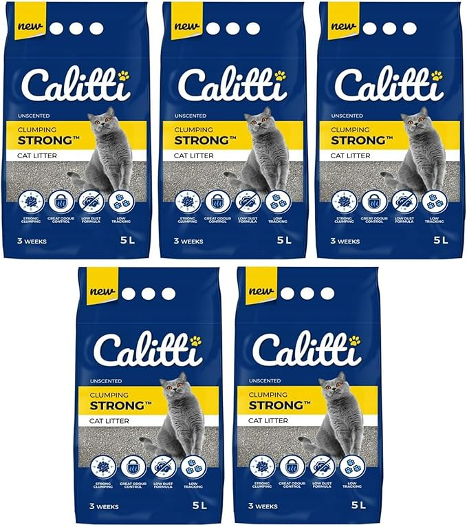 Calitti Strong Unscented Żwirek Bentonitowy Dla Kota 5x 5l