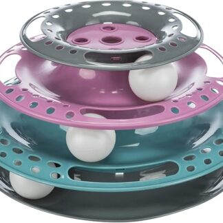 Trixie 41345 wieża do zabawy Catch the Balls, tworzywo sztuczne, Ø 25 × 13 cm