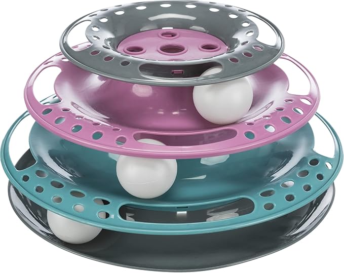 Trixie 41345 wieża do zabawy Catch the Balls, tworzywo sztuczne, Ø 25 × 13 cm