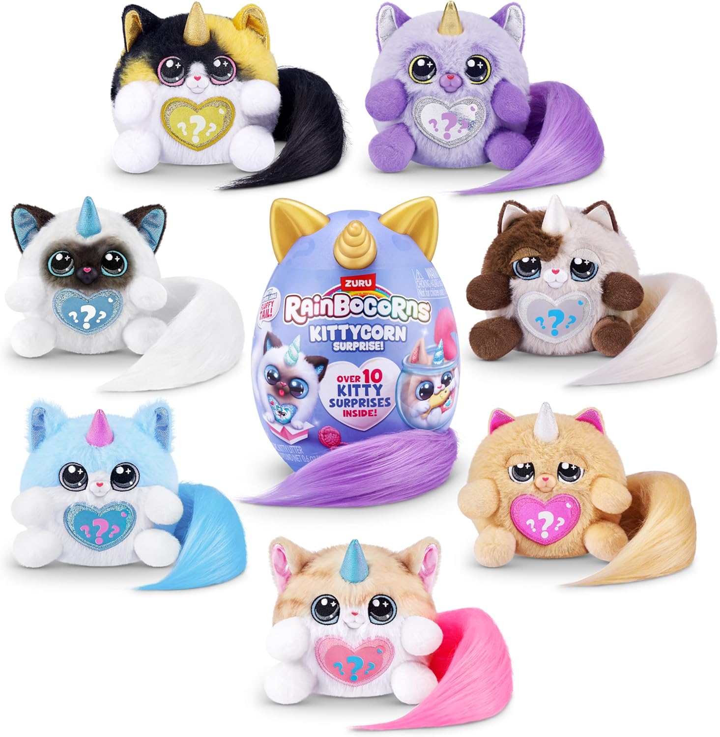 Rainbocorns 92104G Kittycorn Surprise, seria 3, Cat, Ragamuffin (Fluffles), rozmiar S (21,5 cm) - obrazek 6