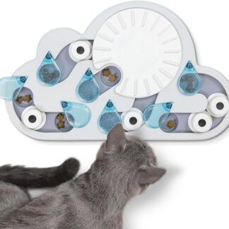 Nina Ottosson napisany przez Petstages Rainy Day Puzzle & Play - Interaktywna zabawka dla kotów ze smakołykami - kolor biały
