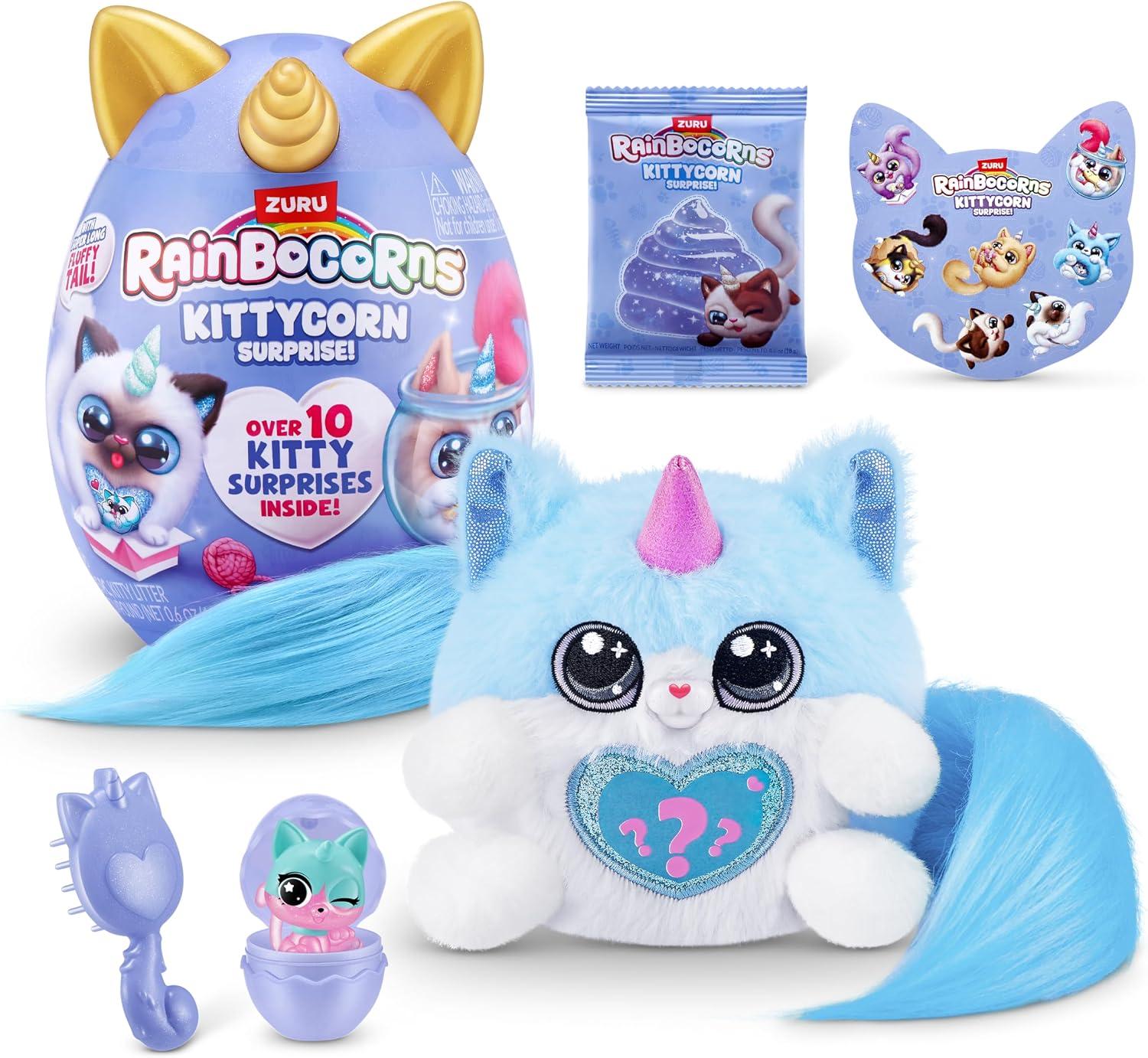 Rainbocorns 92104H Kittycorn Surprise, seria 3, Norwegian Forest Cat (Astrid), rozmiar S (21,5 cm) - obrazek 2