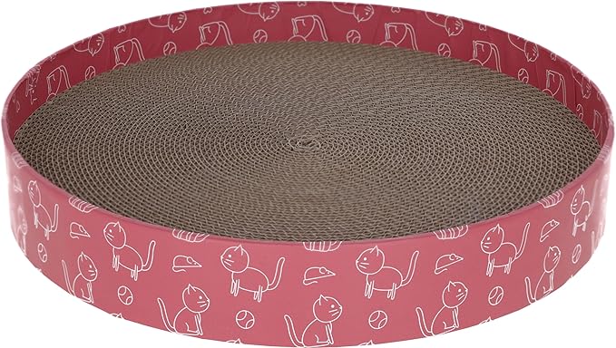 Kerbl Pet Łóżko do drapania dla kota Circle z kartonu, różowe, Ø 34 cm